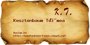 Kesztenbaum Tímea névjegykártya